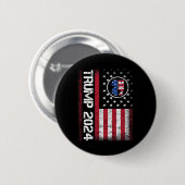 2024 45 47 Stand mit amerikanischen Fahnen Frauen Button (Vorne & Hinten)