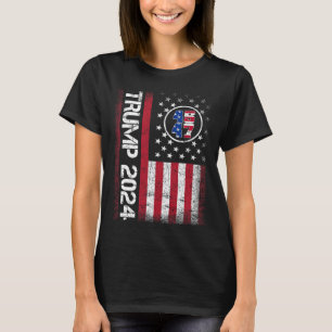 2024 45 47 Stand mit amerikanischen Fahnen Frauen T-Shirt
