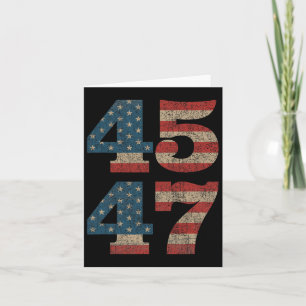 2024 45 47 Vintage amerikanische Flagge Retro 4547 Karte
