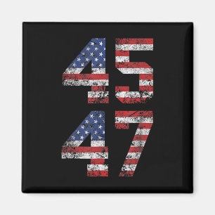 2024 45 47 Vintage amerikanische Flagge Retro 4547 Magnet