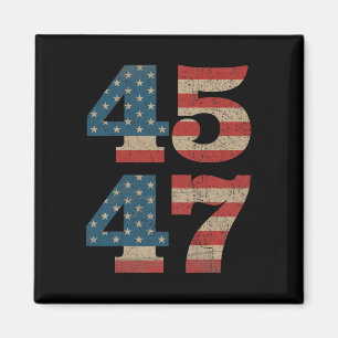 2024 45 47 Vintage amerikanische Flagge Retro 4547 Magnet