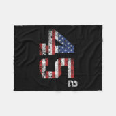 2024 45 Square Second Term USA Vintag Fleecedecke (Vorderseite (Horizontal))