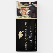 2024 Abschluss Black Gold High School Uni Banner (Vertikal)