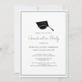 2024 Abschluss Elegant Script Green Grad Party Einladung (Vorderseite)