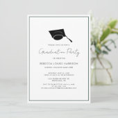 2024 Abschluss Elegant Script Green Grad Party Einladung (Stehend Vorderseite)