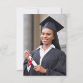 2024 Abschluss Foto Blue Gray Agate Einladung (Rückseite)