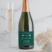 2024 Abschluss für grüne weiße Script-Cap Schaumweinetikett