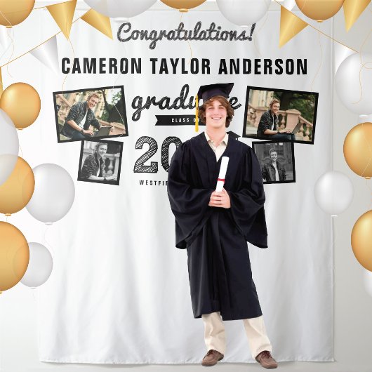 2024 Abschluss für Hochschulabschluss 4 Foto Hinte Wandteppich