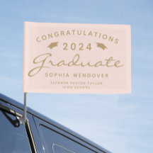 2024 Abschluss für Rosa-Script-Kaps