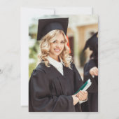 2024 Abschluss Navy Blue Gold Foto Picture Invit Einladung (Rückseite)