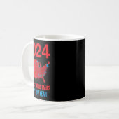 2024 Accurate Election Map Frohe Weihnachten Glück Kaffeetasse (Vorderseite Links)
