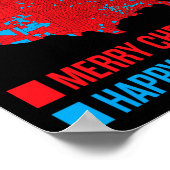 2024 Accurate Election Map Frohe Weihnachten Glück Poster (Ecke)