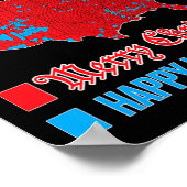 2024 Accurate Election Map Frohe Weihnachten Glück Poster (Ecke)