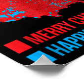 2024 Accurate Election Map Frohe Weihnachten Glück Poster (Ecke)