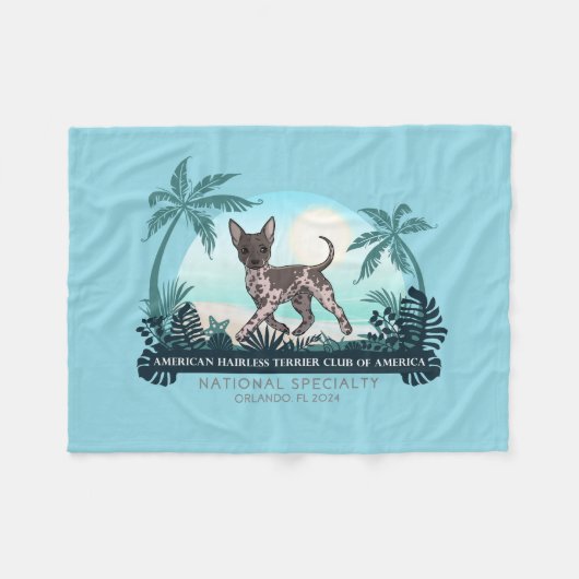 2024 AHTA Nat'l Specialty - Fleece Blanket mit Log (Vorderseite (Horizontal))