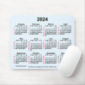 2024 Alice Blue 52 Weeks ISO Calendar by Janz Mousepad (Mit Mouse)