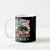 2024 alle an Bord der Trump-Bahn 2024 US-Flagge Kaffeetasse (Links)