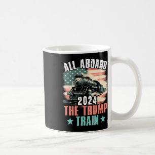 2024 alle an Bord der Trump-Bahn 2024 US-Flagge Kaffeetasse