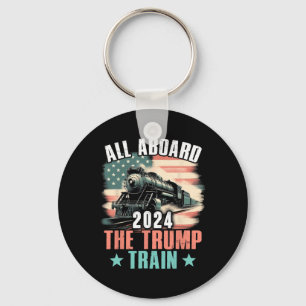 2024 alle an Bord der Trump-Bahn 2024 US-Flagge Schlüsselanhänger