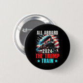2024 Alle an Bord der Trump-Bahn US-amerikanische Button (Vorne & Hinten)