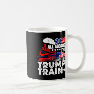 2024 Alle an Bord der Trump-Bahn US-amerikanische  Kaffeetasse