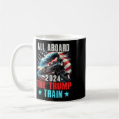 2024 Alle an Bord der Trump-Bahn US-amerikanische  Kaffeetasse (Links)