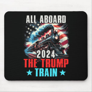 2024 Alle an Bord der Trump-Bahn US-amerikanische  Mousepad