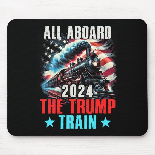 2024 Alle an Bord der Trump-Bahn US-amerikanische Mousepad (Vorne)