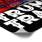 2024 Alle an Bord der Trump-Bahn US-amerikanische  Poster (Ecke)