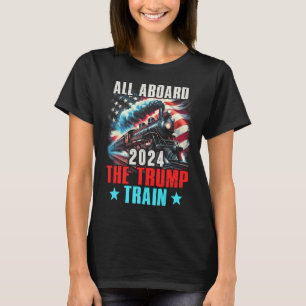2024 Alle an Bord der Trump-Bahn US-amerikanische T-Shirt