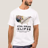 2024 American Solar Eclipse USA Map Totality Foto T-Shirt (Vorderseite)