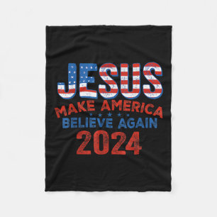 2024: Amerika glaubt wieder am 4. Juli Christus Fleecedecke