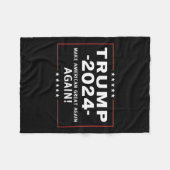 2024 Amerika wieder groß machen Magaa Fleecedecke (Vorderseite (Horizontal))