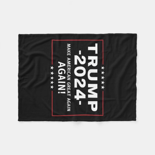 2024 Amerika wieder groß machen Magaa Fleecedecke (Vorderseite (Horizontal))