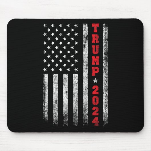 2024 Amerikanische Flagge Vintag Mousepad (Vorne)