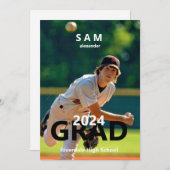 2024 Ankündigung des Baseball Foto Abschluss (Vorne/Hinten)