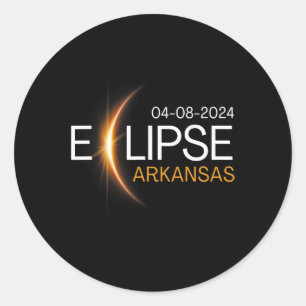2024 Arkansas Totality Eclipse Arkansas Solar 2024 Runder Aufkleber