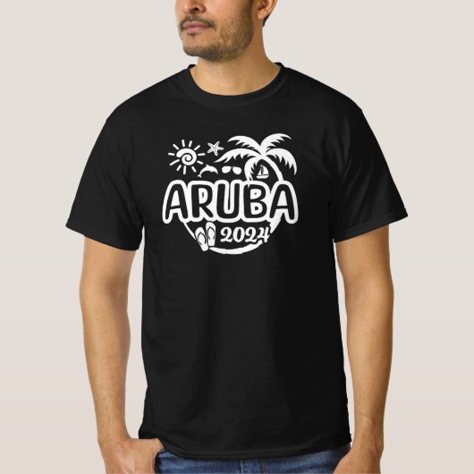 2024 Aruba Ferien- oder Ausflugsplanung T-Shirt (Vorderseite)