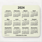 2024 Beige Kalender von Janz Mouse Pad Mousepad (Vorne)