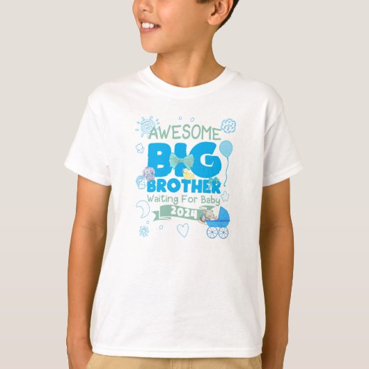 2024 Big Brother Gewartet für New Baby T-Shirt (Vorderseite)