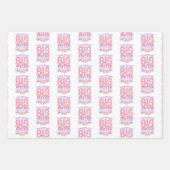 2024 Big Sister Gewartet für New Baby Geschenkpapier Set (Vorderseite)