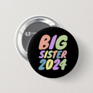 2024 Big Sister Girly Dots Button