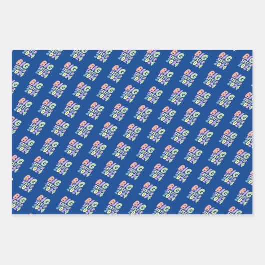 2024 Big Sister Girly Dots Geschenkpapier Set (Vorderseite 3)