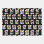 2024 Big Sister Girly Dots Geschenkpapier Set (Vorderseite)