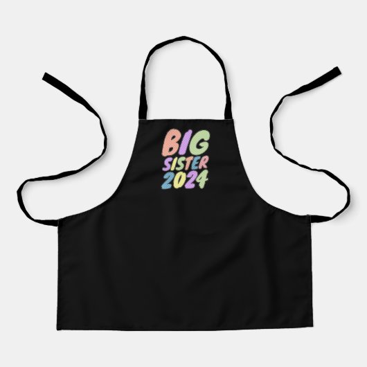 2024 Big Sister Girly Dots Schürze (Vorderseite)