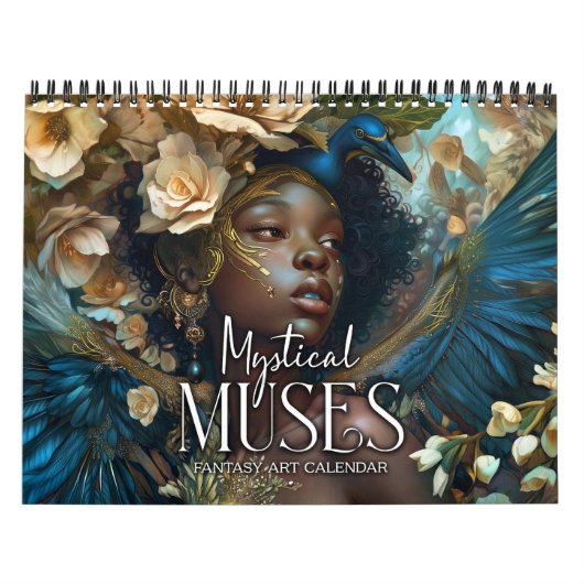 2024 Black Fantasy Art Mystical Muses Kalender (Titelbild)