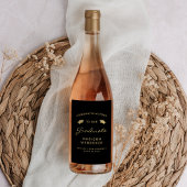 2024 Black Gold Script Cap Abschluss Weinetikett