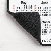 2024 Black Two Tone 52 Weeks Calendar von Janz Mousepad (Ecke)