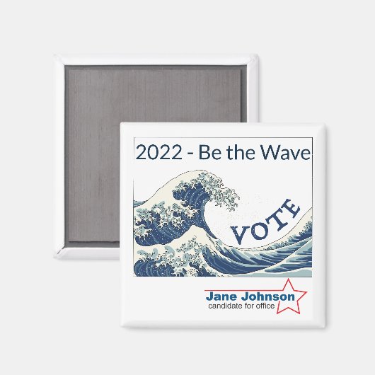2024 Blue Wave anpassbarer Kampagnenmagnet Magnet (Vorderseite/Rückseite)