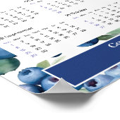 2024 Blueberries Custom Calendar Poster (Ecke)